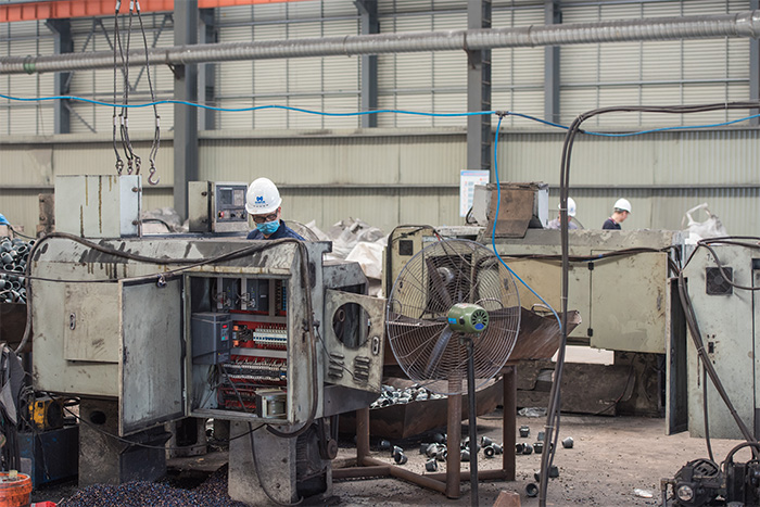 怀化网架配件-锥头加工车间